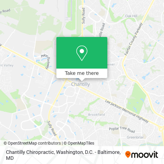 Chantilly Chiropractic map