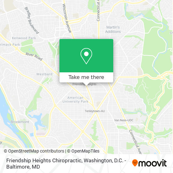 Friendship Heights Chiropractic map