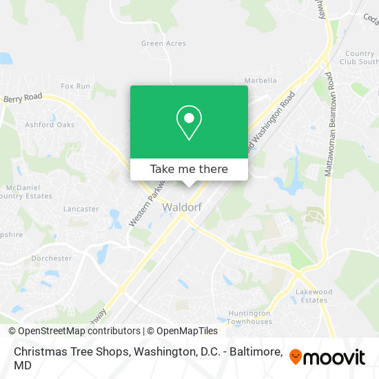 Mapa de Christmas Tree Shops