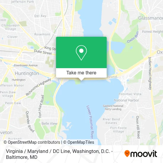 Virginia / Maryland / DC Line map
