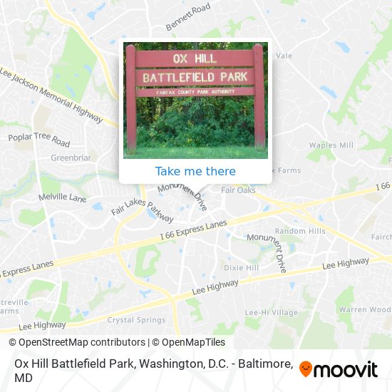 Ox Hill Battlefield Park map