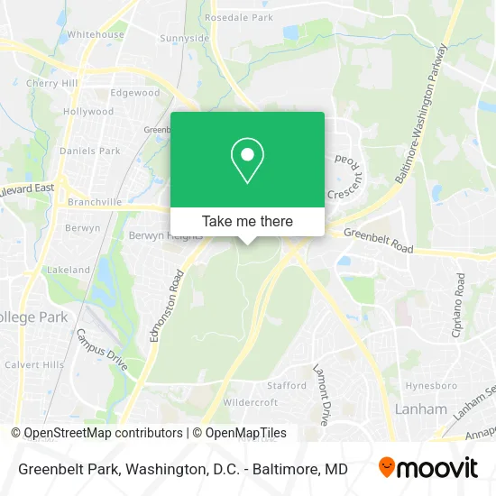 Greenbelt Park map