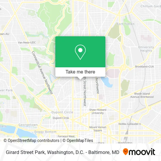 Girard Street Park map