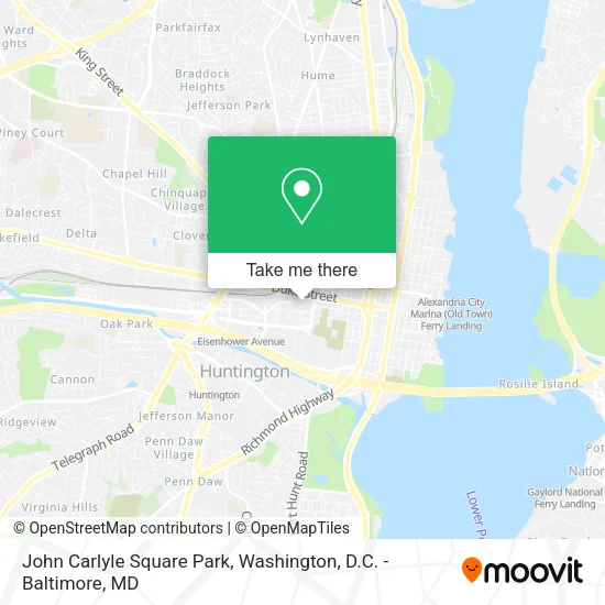 John Carlyle Square Park map