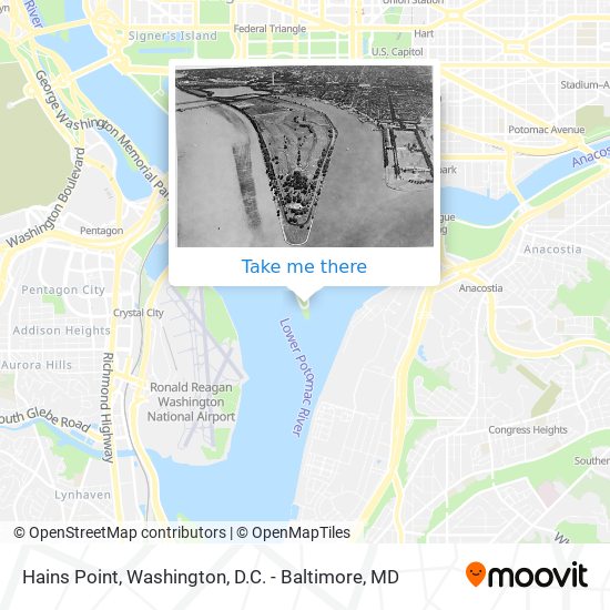 Hains Point map