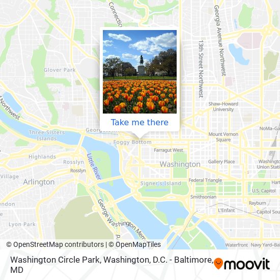 Mapa de Washington Circle Park