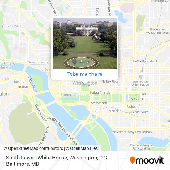 South Lawn - White House map