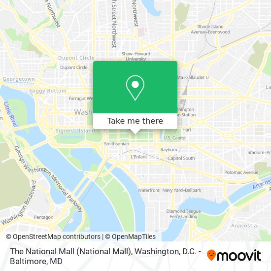 Mapa de The National Mall