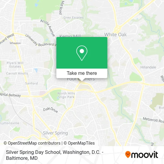 Silver Spring Day School map