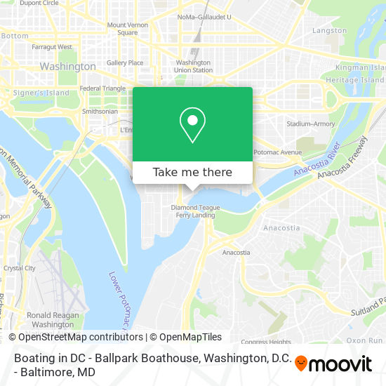 Mapa de Boating in DC -  Ballpark Boathouse