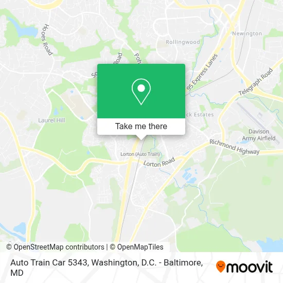 Auto Train Car 5343 map