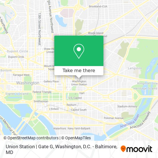 Mapa de Union Station | Gate G