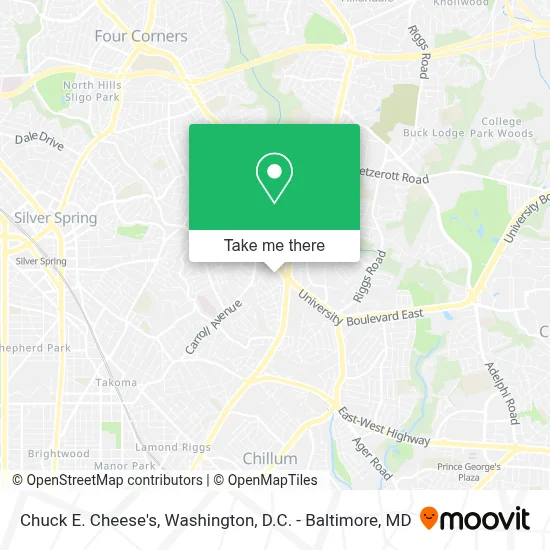 Chuck E. Cheese's map