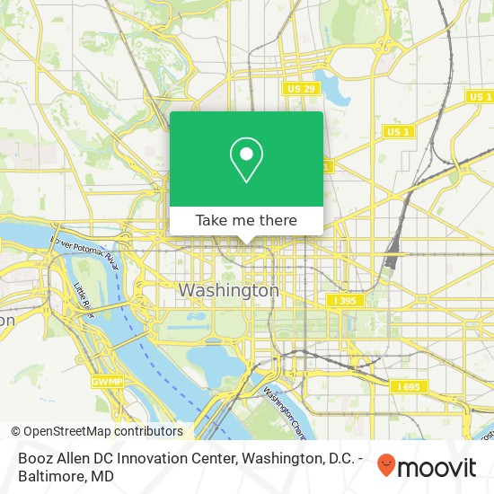 Booz Allen DC Innovation Center map