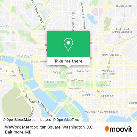 Mapa de WeWork Metropolitan Square
