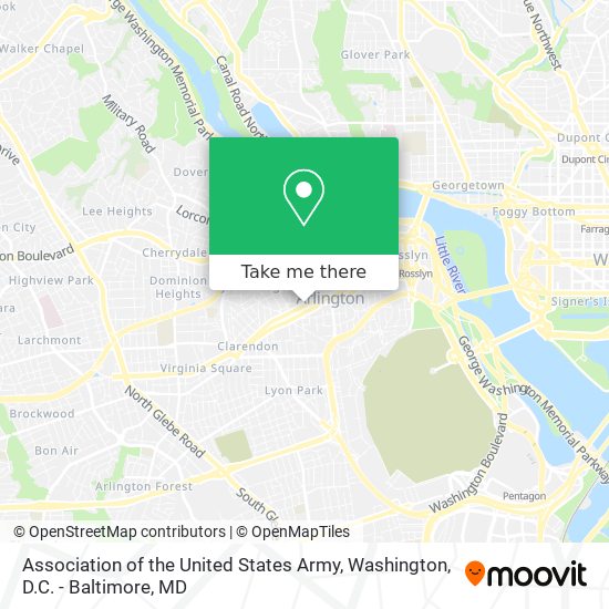 Association of the United States Army map