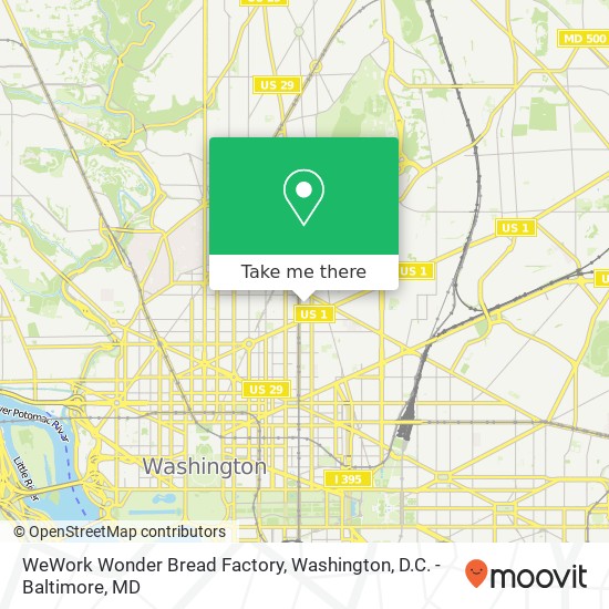 Mapa de WeWork Wonder Bread Factory