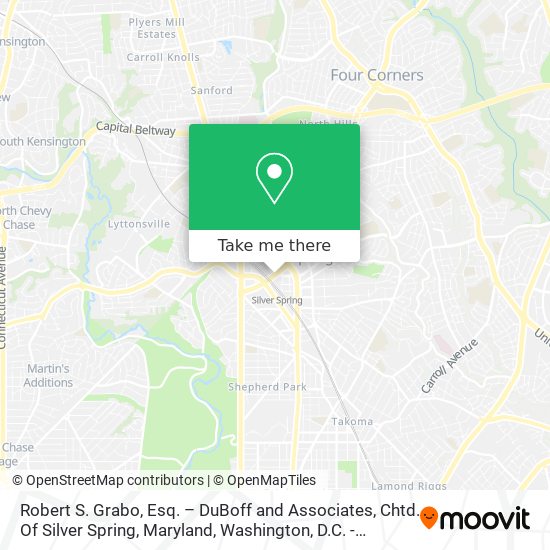 Robert S. Grabo, Esq. – DuBoff and Associates, Chtd. Of Silver Spring, Maryland map