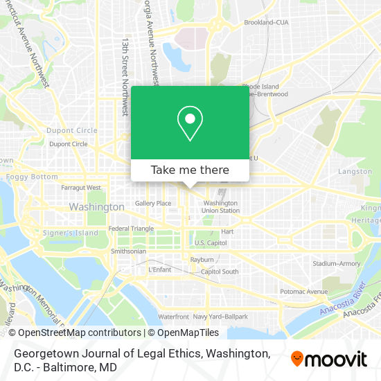 Mapa de Georgetown Journal of Legal Ethics