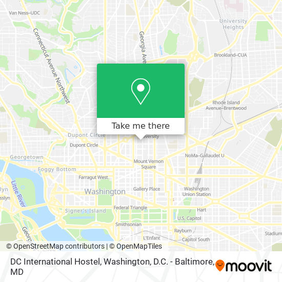 Mapa de DC International Hostel