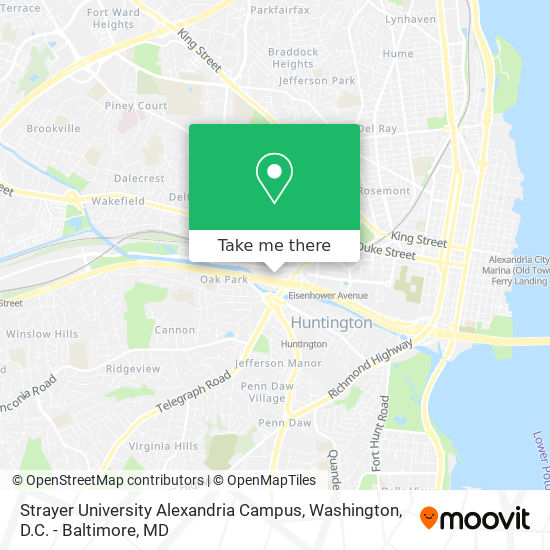 Mapa de Strayer University Alexandria Campus
