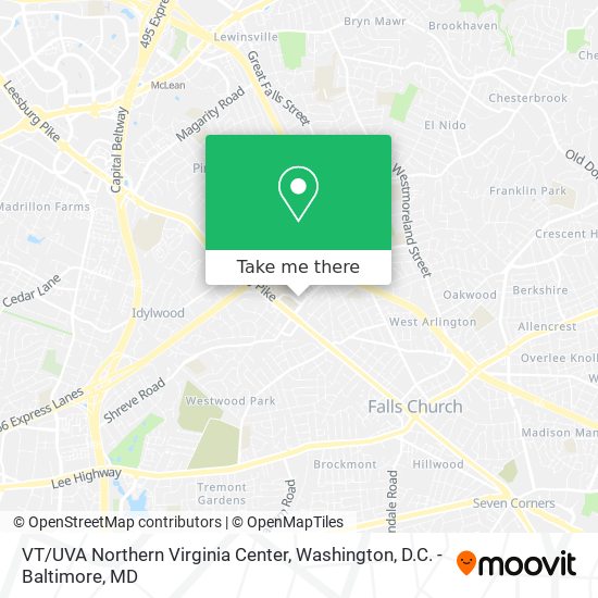 Mapa de VT / UVA Northern Virginia Center