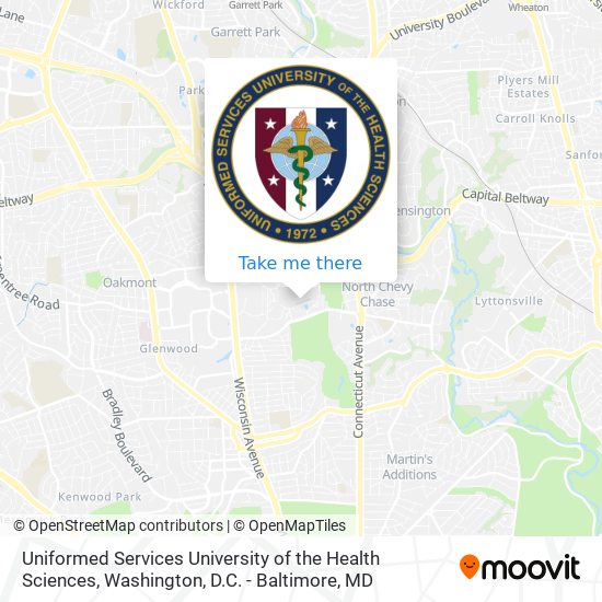 Uniformed Services University of the Health Sciences map