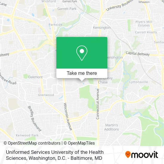 Uniformed Services University of the Health Sciences map