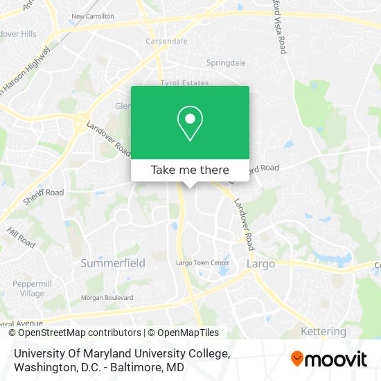 Mapa de University Of Maryland University College