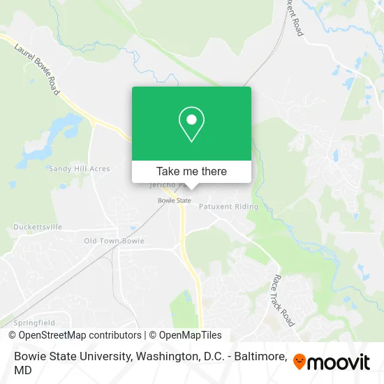 Bowie State University map