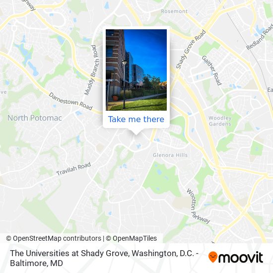 Mapa de The Universities at Shady Grove