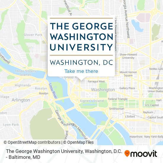 The George Washington University map