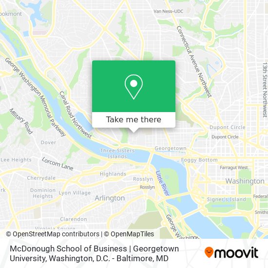 Mapa de McDonough School of Business | Georgetown University