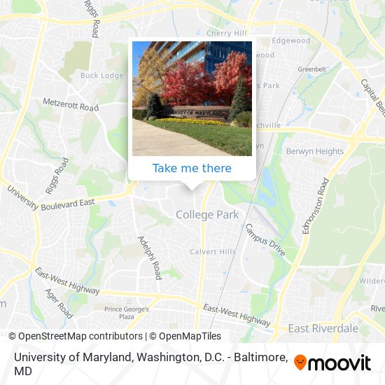 University of Maryland map