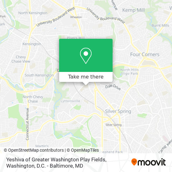 Yeshiva of Greater Washington Play Fields map