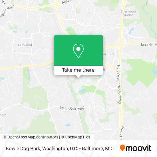 Mapa de Bowie Dog Park