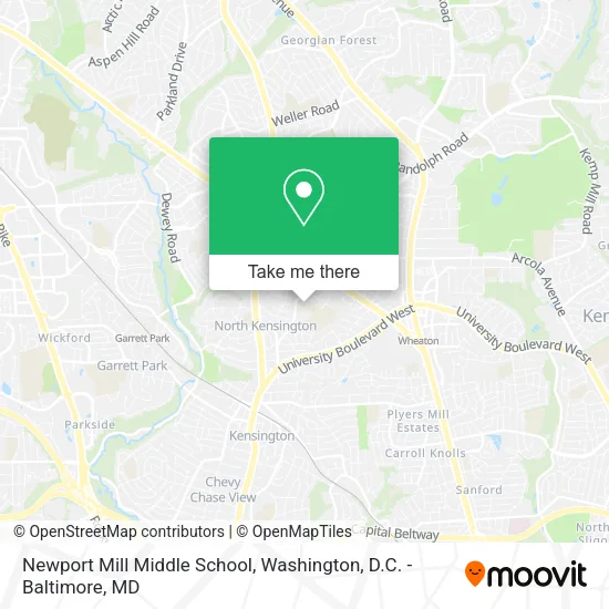 Newport Mill Middle School map
