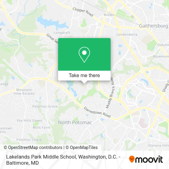 Mapa de Lakelands Park Middle School