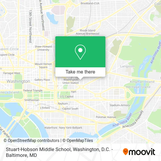 Stuart-Hobson Middle School map