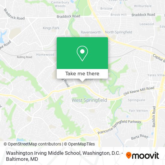 Washington Irving Middle School map