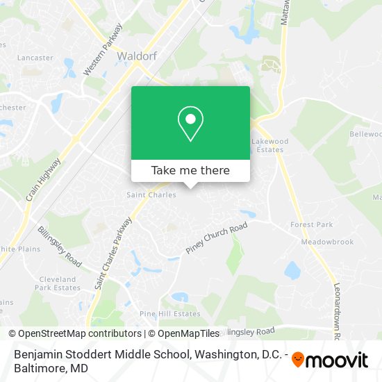 Benjamin Stoddert Middle School map