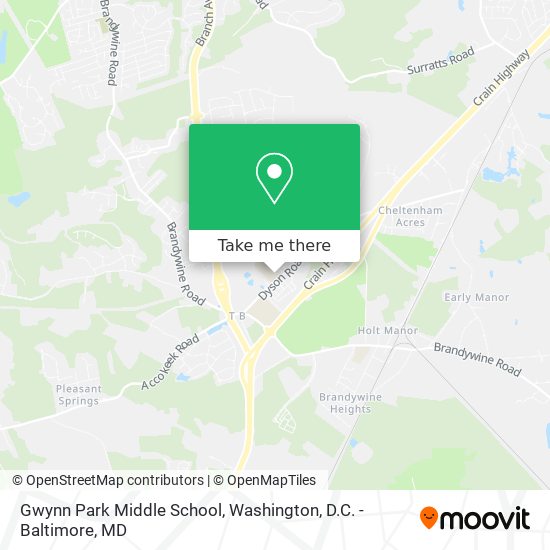 Mapa de Gwynn Park Middle School