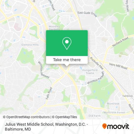 Julius West Middle School map