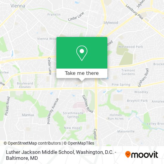 Mapa de Luther Jackson Middle School