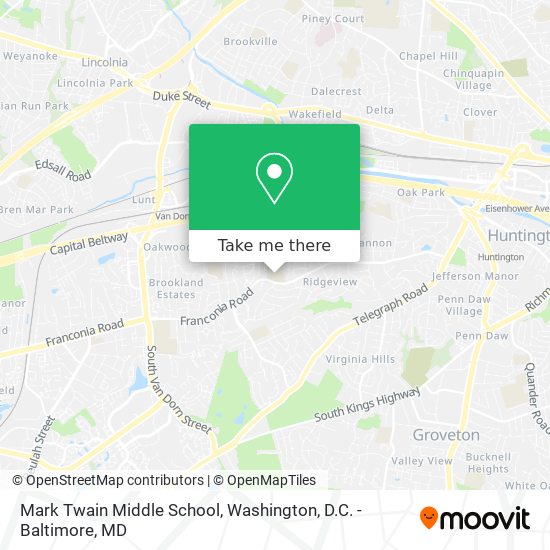 Mapa de Mark Twain Middle School