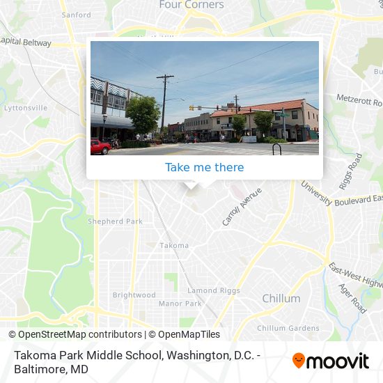 Takoma Park Middle School map