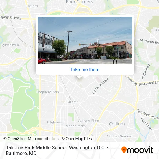 Takoma Park Middle School map