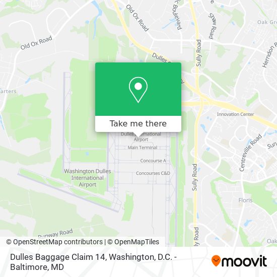 Dulles Baggage Claim 14 map