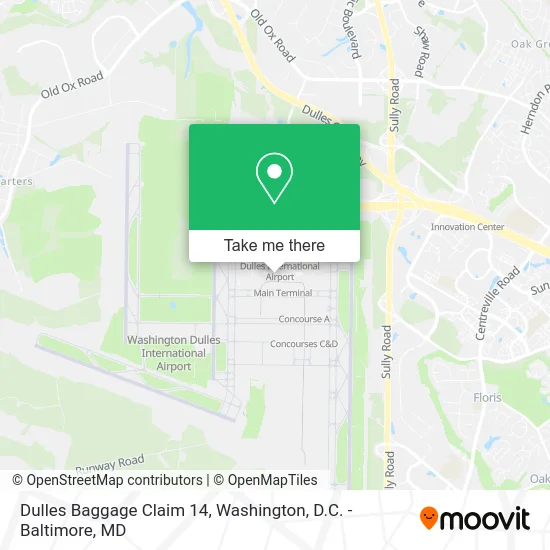 Dulles Baggage Claim 14 map