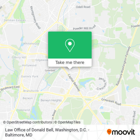 Law Office of Donald Bell map